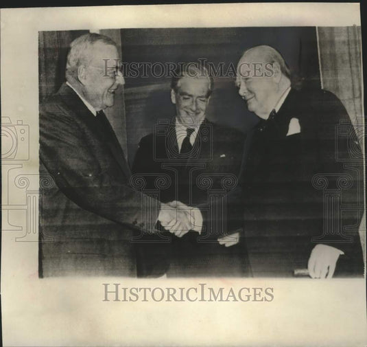 1954 Secretary of State Dulles & Prime Minister Churchill in London. - Historic Images