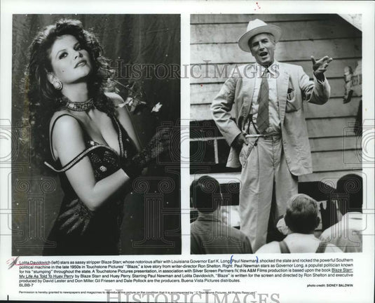1969 Press Photo Actor Paul Newman and Lolita Davidovich in "Blaze - Historic Images