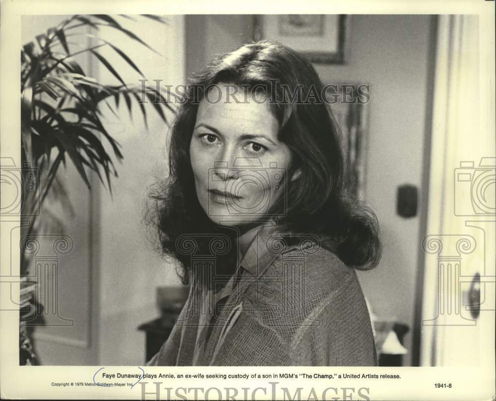 1979 Press Photo Actress Faye Dunaway in &quot;The Champ&quot; - Historic Images