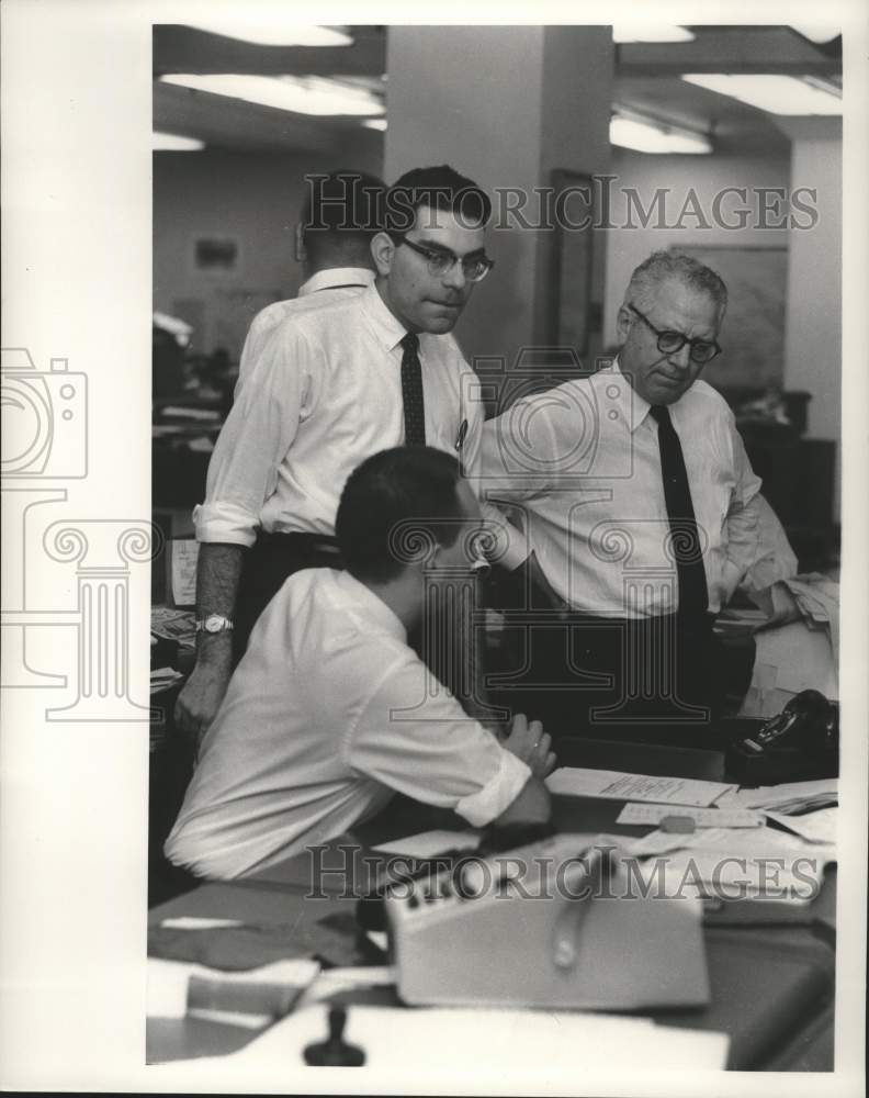 1964 Officials working on election ballots-Historic Images