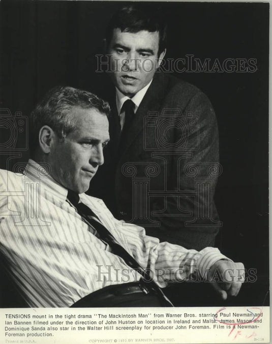 1974 Press Photo Paul Newman in a scene from "The Mackintosh Man." - Historic Images