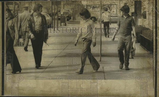1974 John F. Kennedy Jr. leaving his New York City apartment - Historic Images