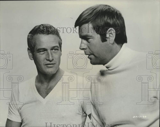 1969 Actors Paul Newman and Bob Wagner in "Winning" - Historic Images