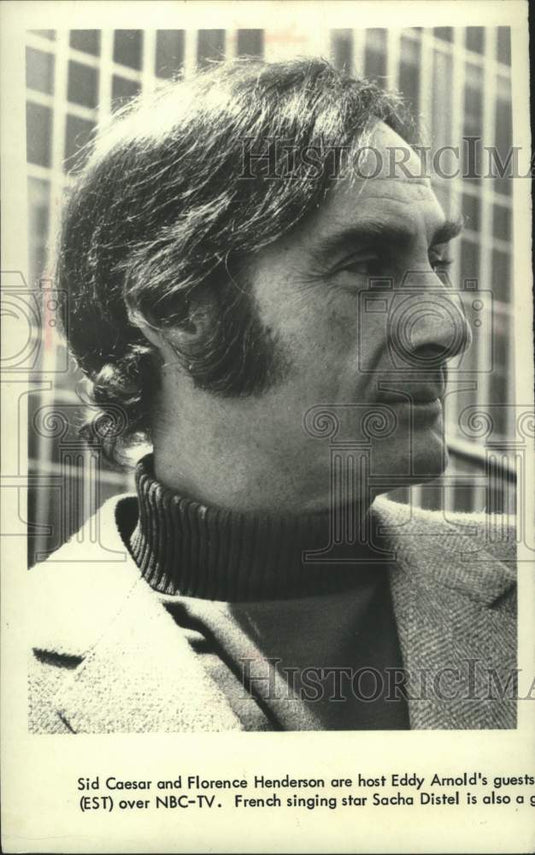 1970 Press Photo Comedian Sid Caesar - Historic Images