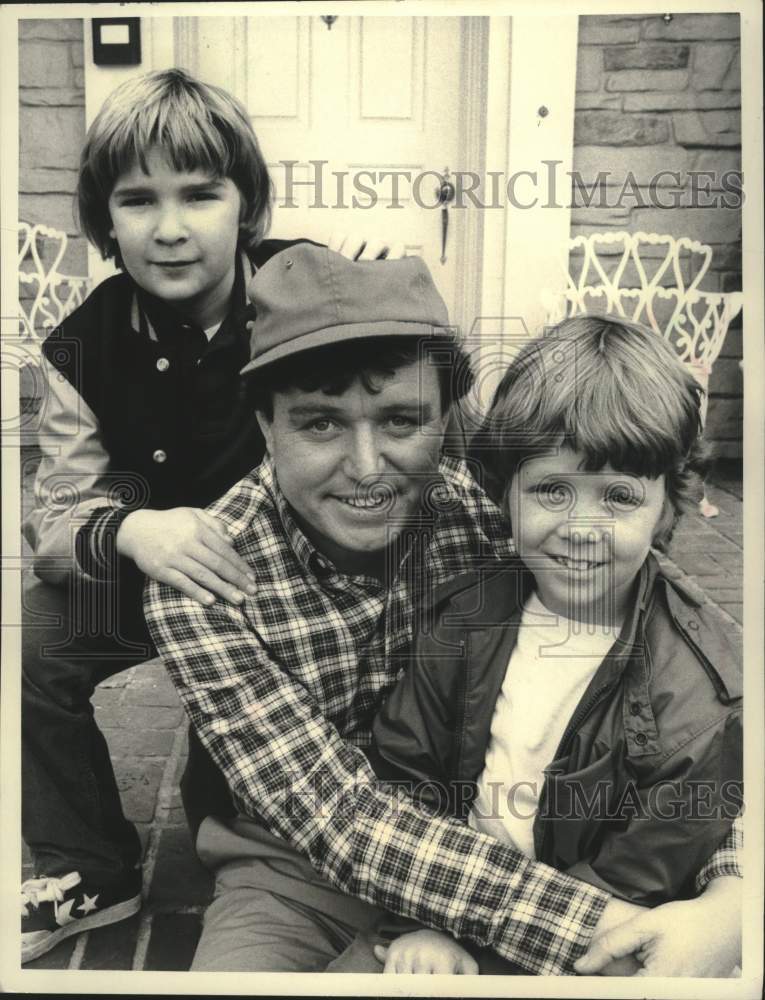 1984 Press Photo Jerry Mathers, Corey Feldman & John Snee in "Still the Beaver" - Historic Images
