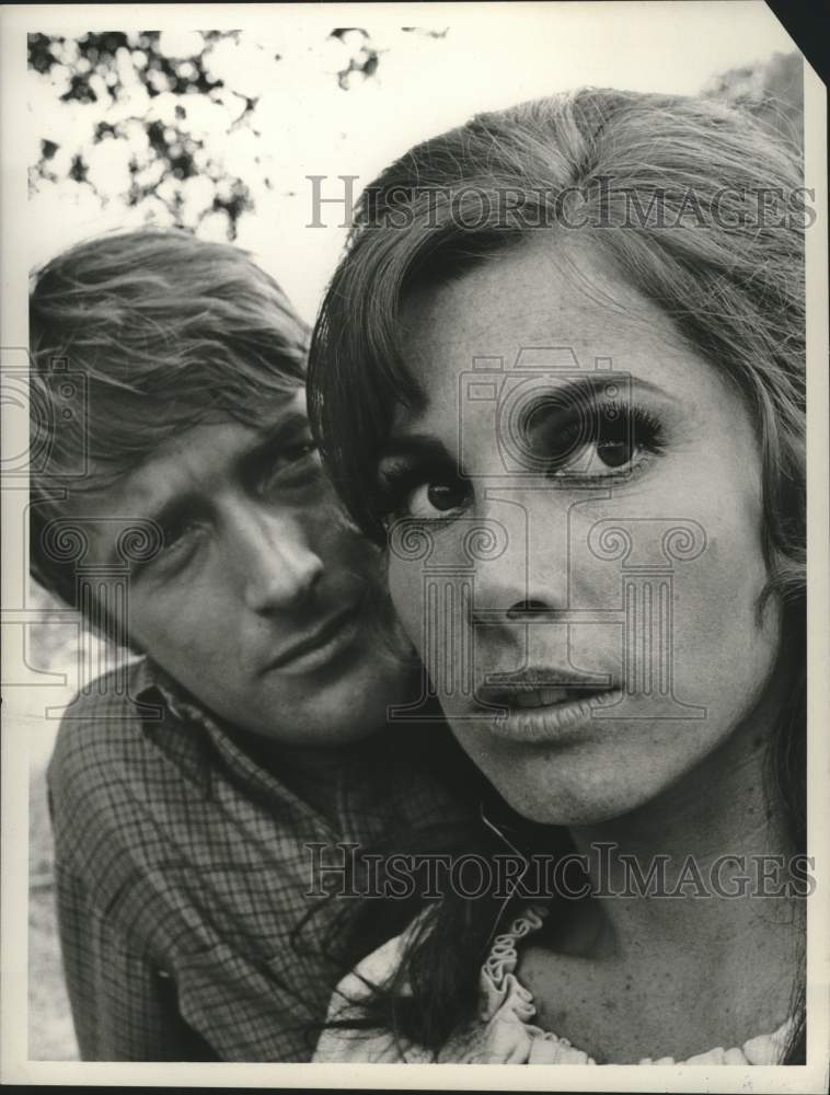 1969 Press Photo Stefanie Powers &amp; Scott Lancer in &quot;Lancer&quot; - Historic Images
