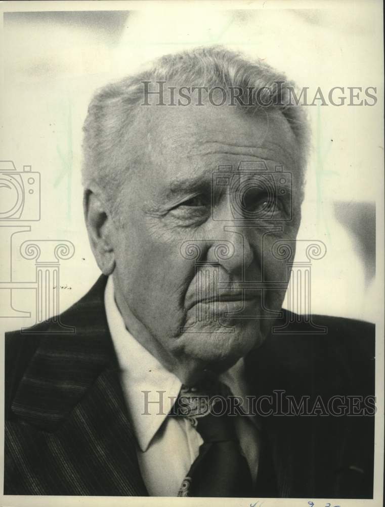 1977 Press Photo Veteran actor Ralph Bellamy featured in CBS TV&#39;s &quot;Hunter&quot; - Historic Images