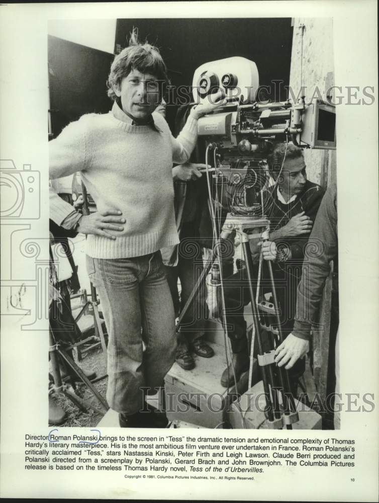 1981 Press Photo Film Director Roman Polanski on set of &quot;Tess&quot; in France - Historic Images