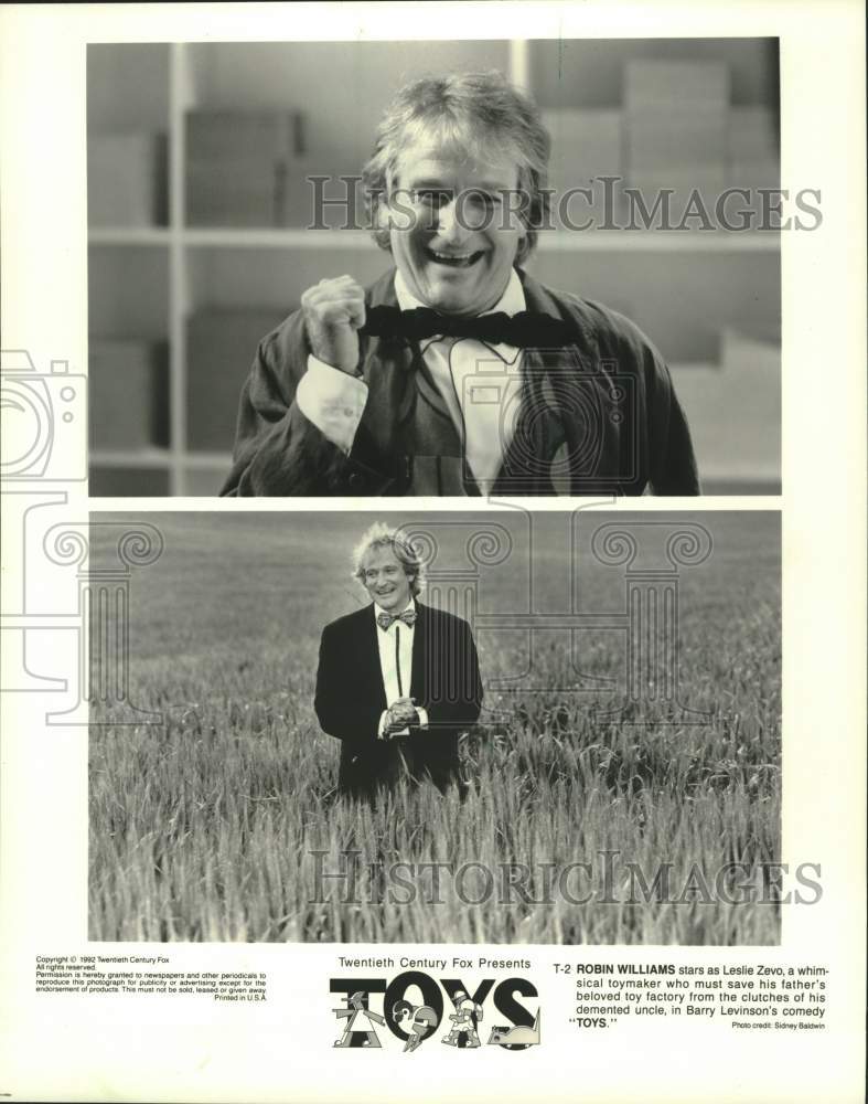 1992 Press Photo Robin Williams in &quot;Toys&quot; - Historic Images