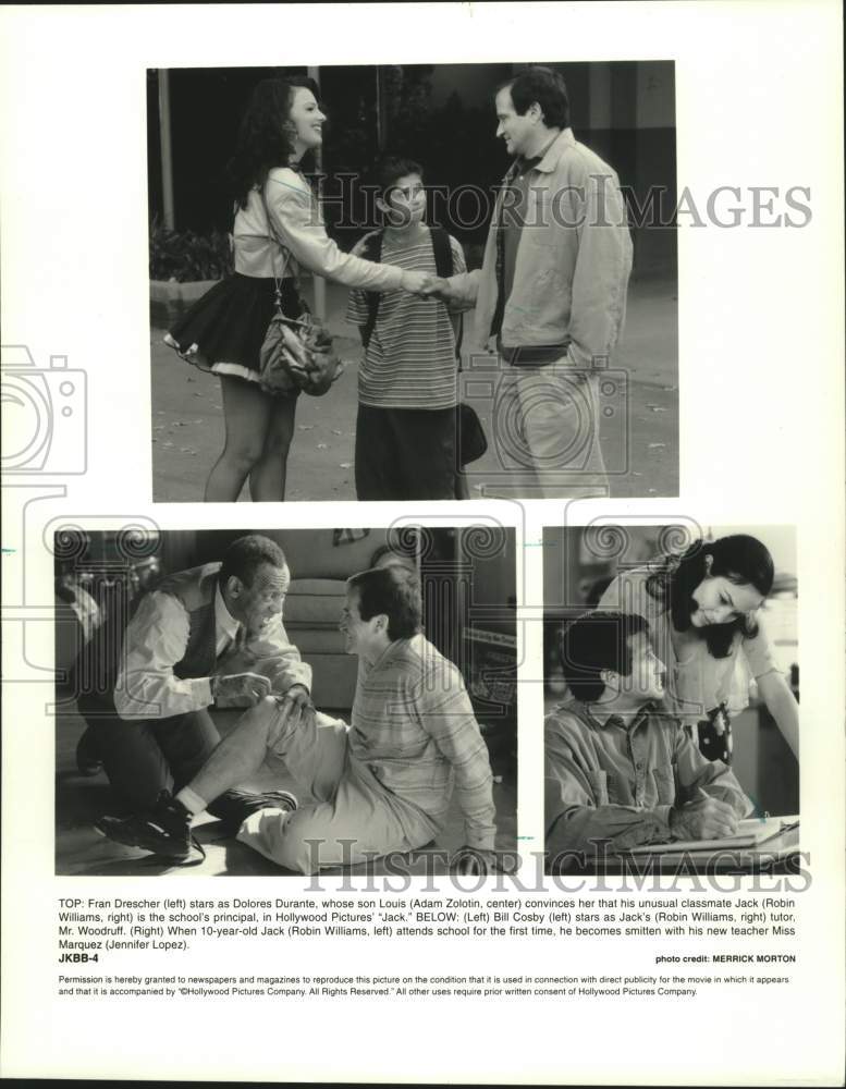 1996 Press Photo Robin Williams & other stars of "Jack" - Historic Images