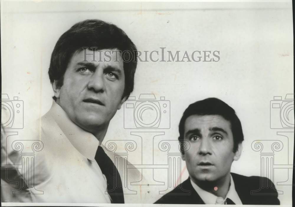 1974 Press Photo Don Meredith and Tony LoBianco star in series Police Story - Historic Images
