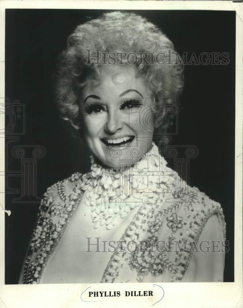 1979 Press Photo Comedian Phyllis Diller - Historic Images
