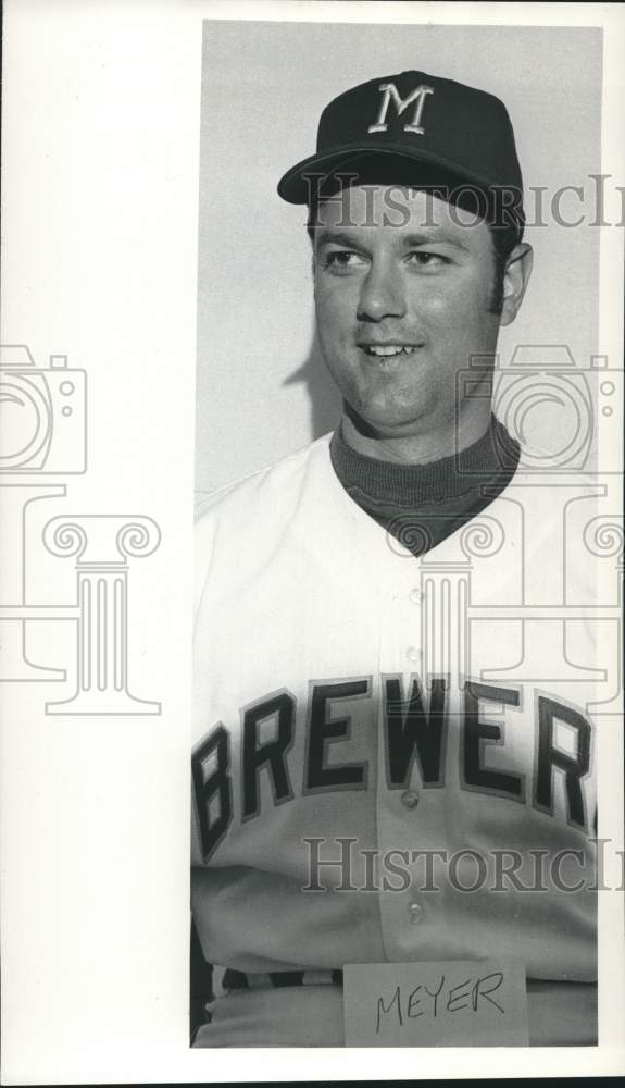 1970 Press Photo Milwaukee Brewers baseball player, Bob Meyer - mjx91255- Historic Images