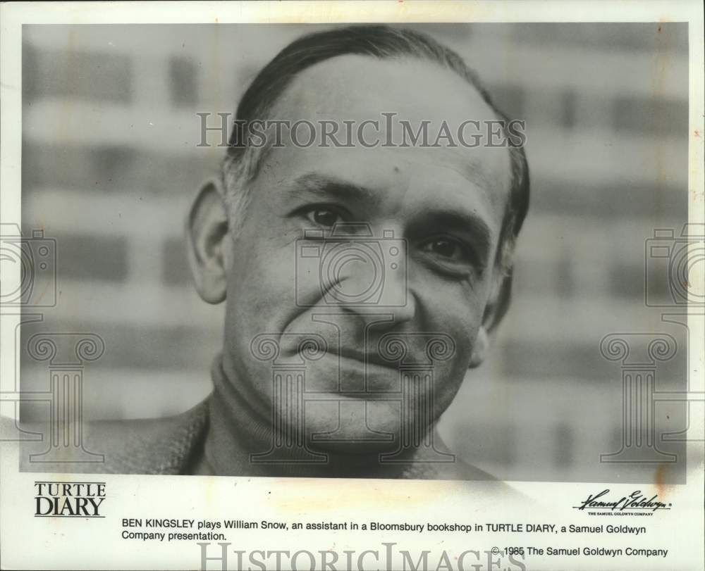 1985 Press Photo Actor Bill Kingsley in &quot;Turtle Diary&quot; - Historic Images