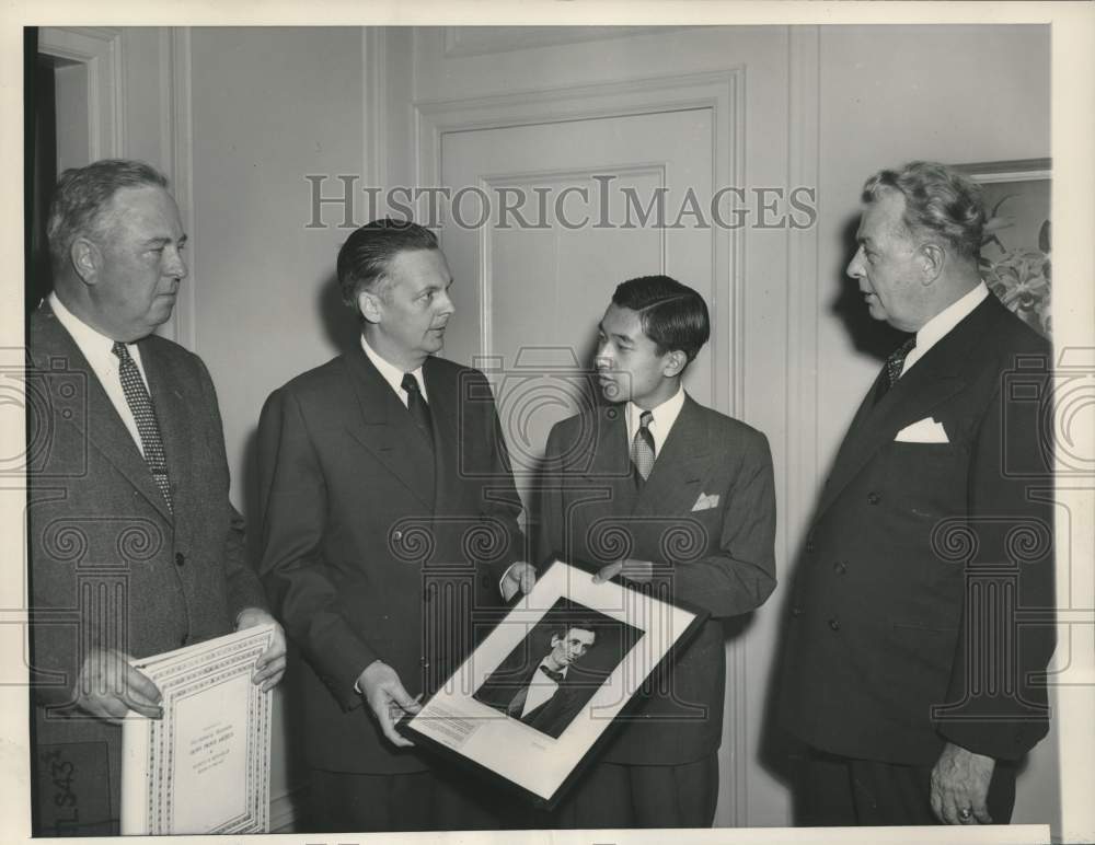 1953 Press Photo Japan's Crown Prince Akihito during his visit to Chicago - Historic Images
