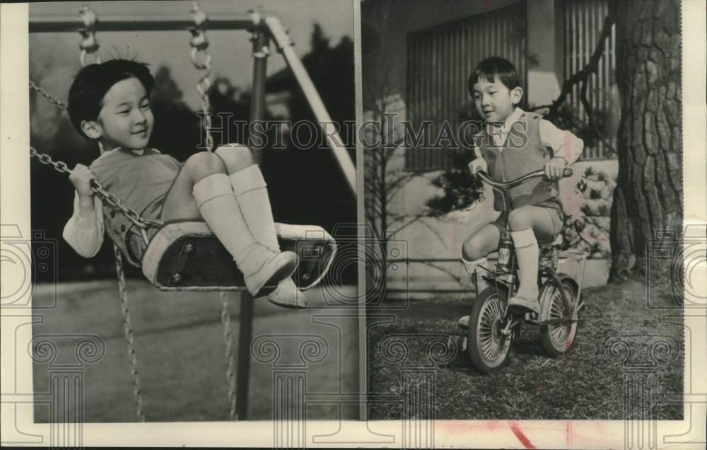 1965 Press Photo Prince Hiro of Japan playing, Tokyo, Japan - Historic Images