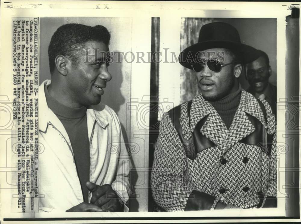 1971 Press Photo Heavyweight Boxer Floyd Patterson in Philadelphia, Pennsylvania - Historic Images