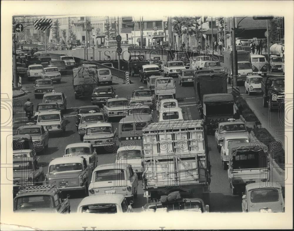 1966 Heavy traffic in Tokyo, Japan - Historic Images