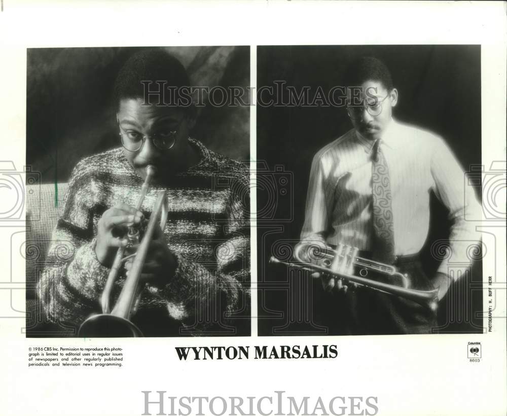 1986 Press Photo Musician Wynton Marsalis - Historic Images