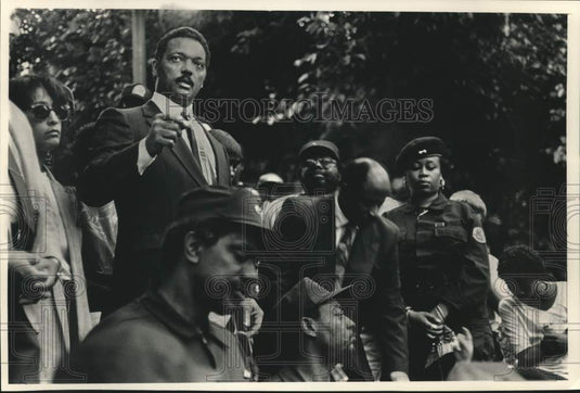 1991 Press Photo Jesse Jackson & others in Milwaukee - Historic Images