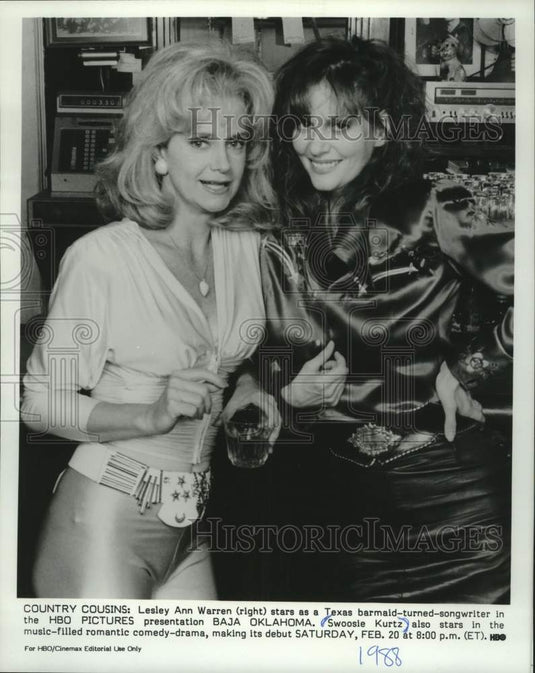 1988 Press Photo Lesley Ann Warren & Swoosie Kurtz in "Baja Oklahoma." - Historic Images