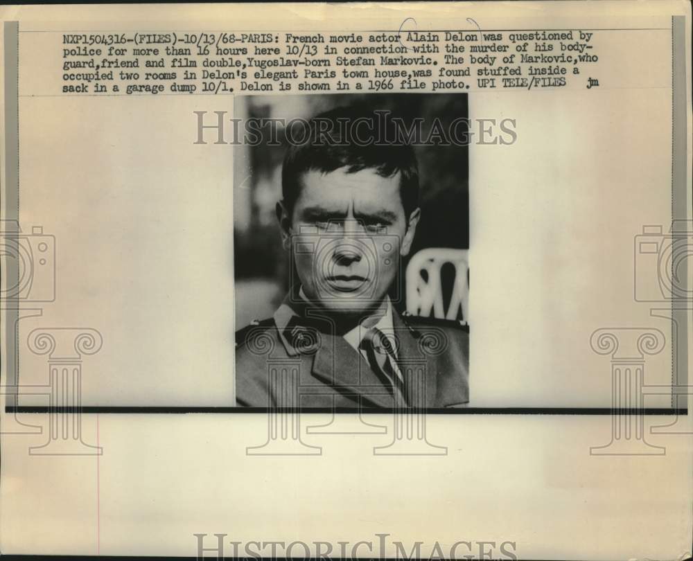 1966 Press Photo Actor Alain Delon from Paris - Historic Images