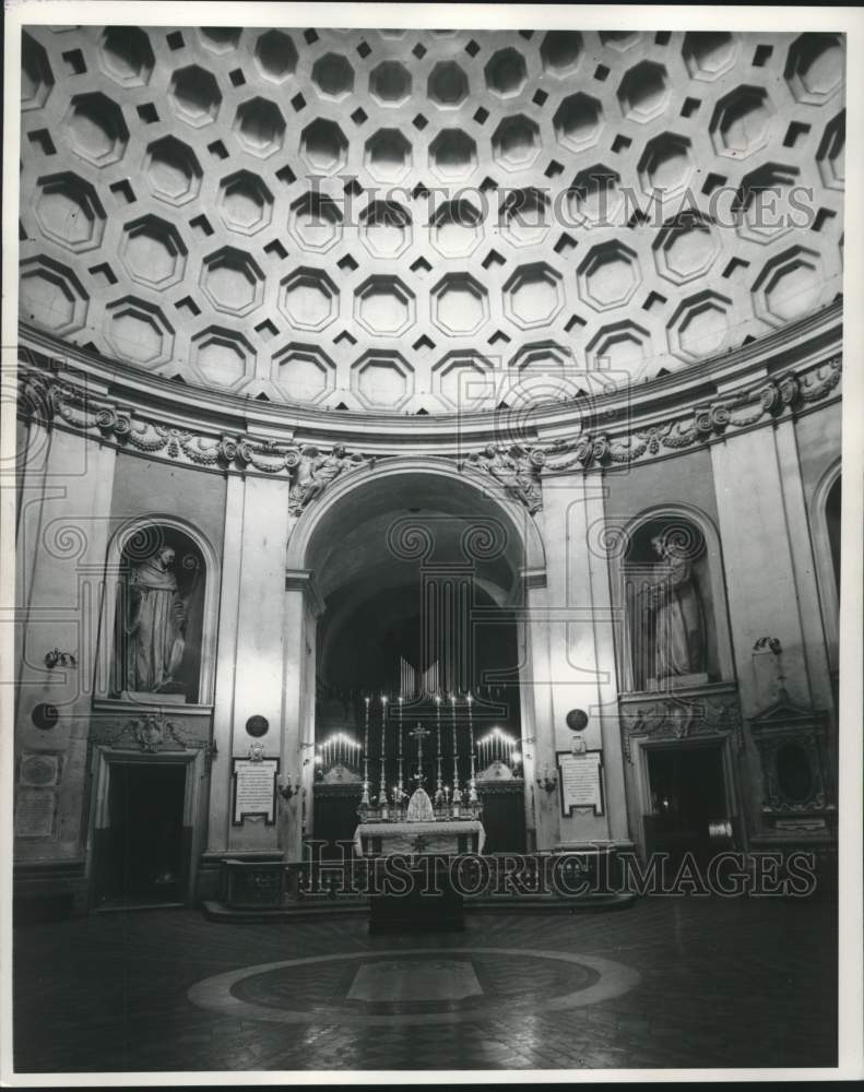 1959 Press Photo Rome, Italy&#39;s San Bernardo Church Built Over The Ruins Of Baths - Historic Images
