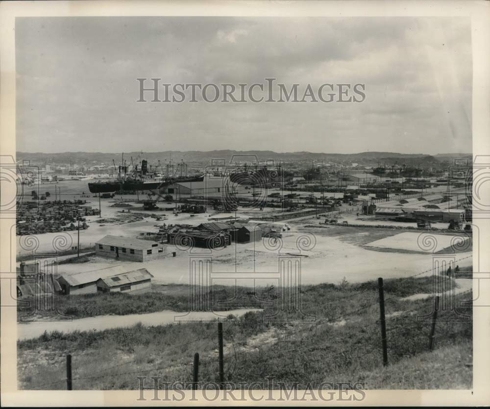 1949 Press Photo Warships at Port of Naha in Okinawa - mjx96721 - Historic Images