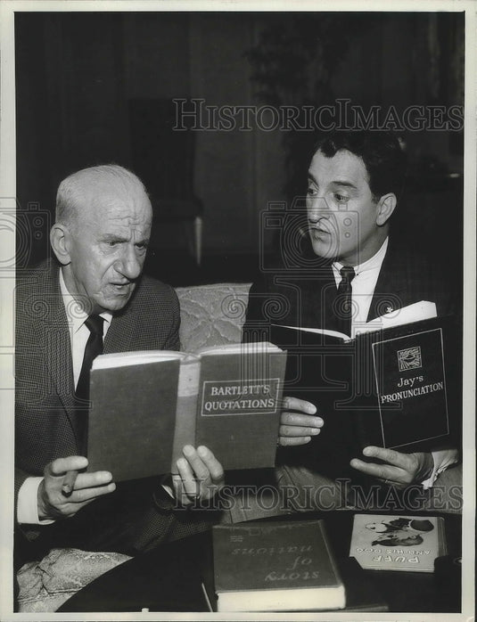 1962 Press Photo Danny Thomas & Jimmy Durante on "The Danny Thomas Show"- Historic Images