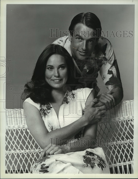 1980 Press Photo Actress Christina Raines & Actor Mark Harmon of "Flamingo Road"- Historic Images