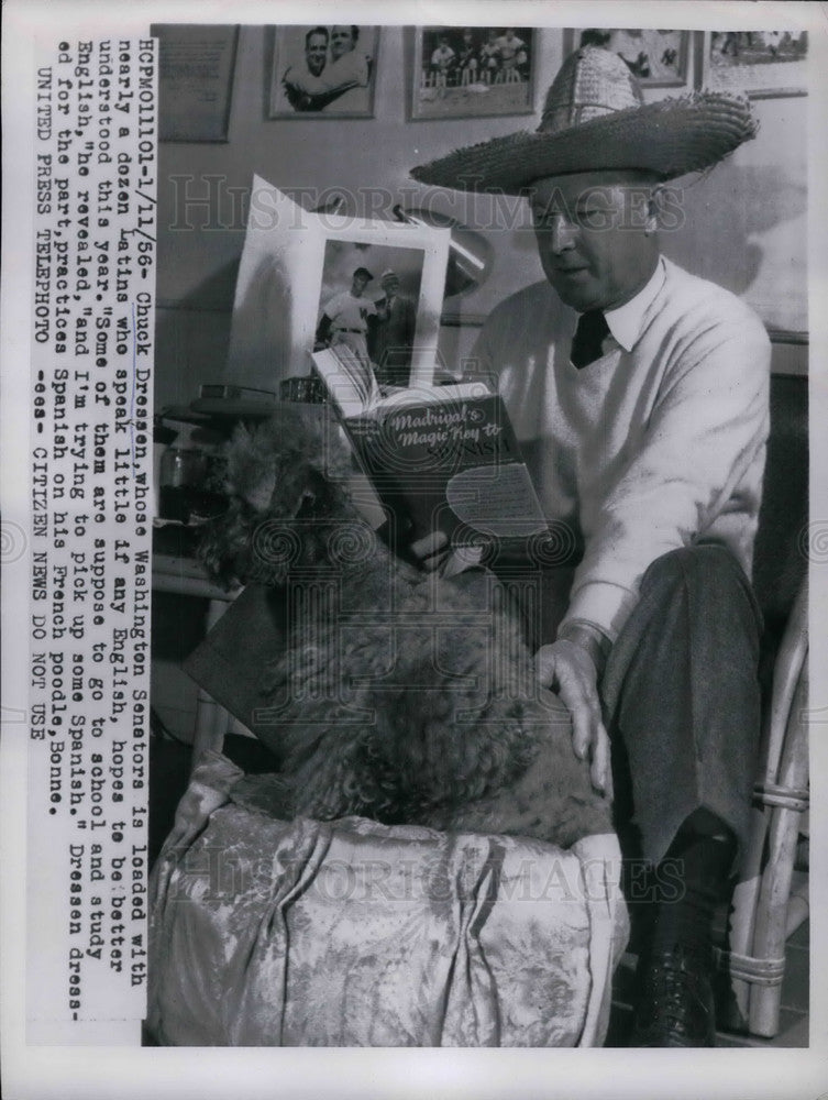 1956 Washington Senators Manager Chuck Dressen - Historic Images