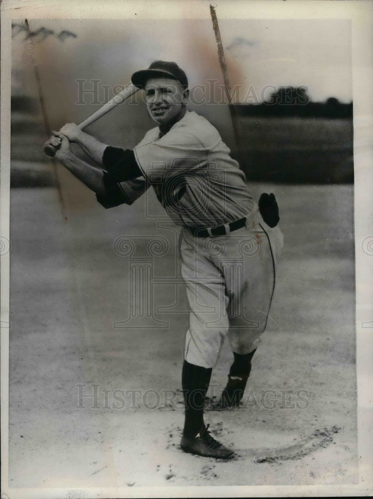 1936 Press Photo Woodley Abernathy, Philadelphia Phillies - Historic Images