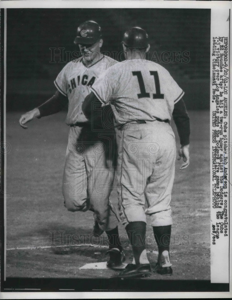 1961 Cubs Pitcher Bob Anderson &amp; Ed Bouchee - Historic Images