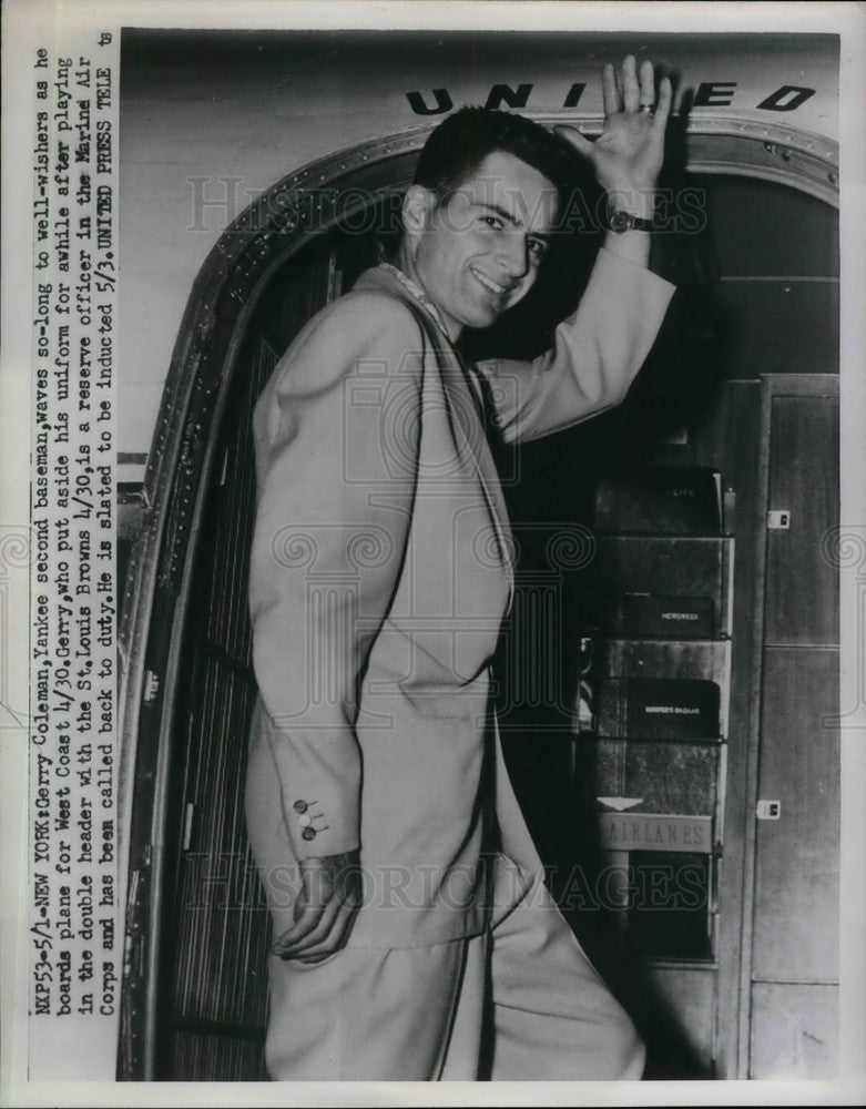 1952 Gerry Coleman, Yankees second baseman - Historic Images