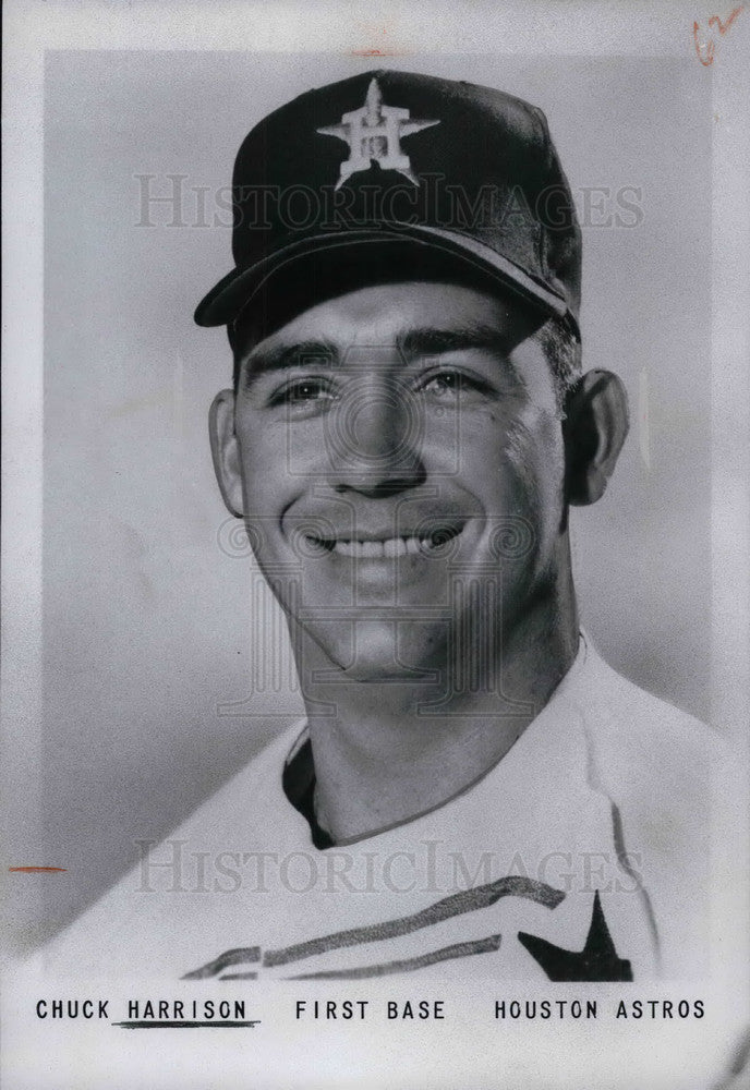 1966 Press Photo Chuck Harrison, First Base, Houston Astros-Historic Images