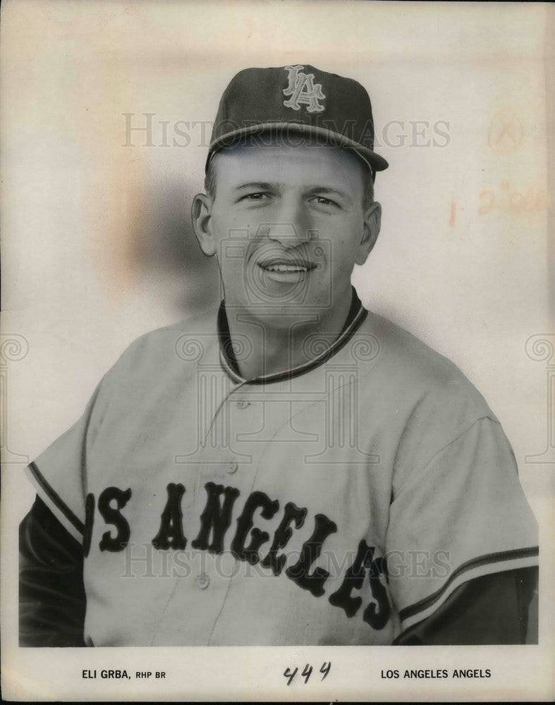 1962 Press Photo Eli Grba, Los Angeles Angels-Historic Images