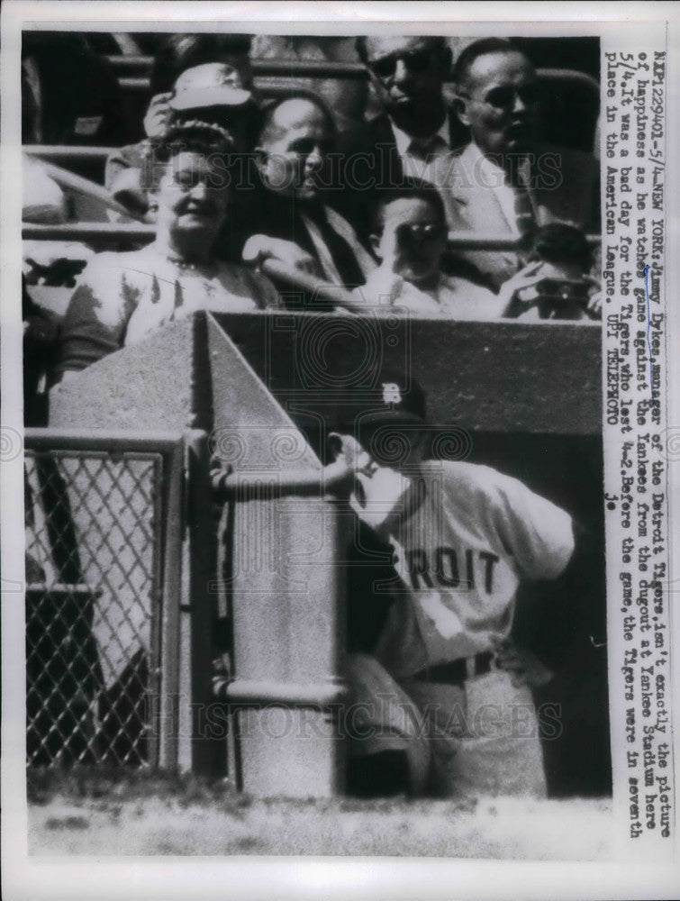 1960 Press Photo Detroit Tigers Jimmy Dykes - Historic Images