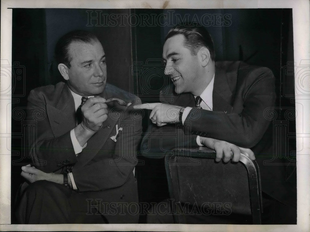 1944 Press Photo White Sox Manager Jimmy Dykes & Indians Manager Boudreau - Historic Images