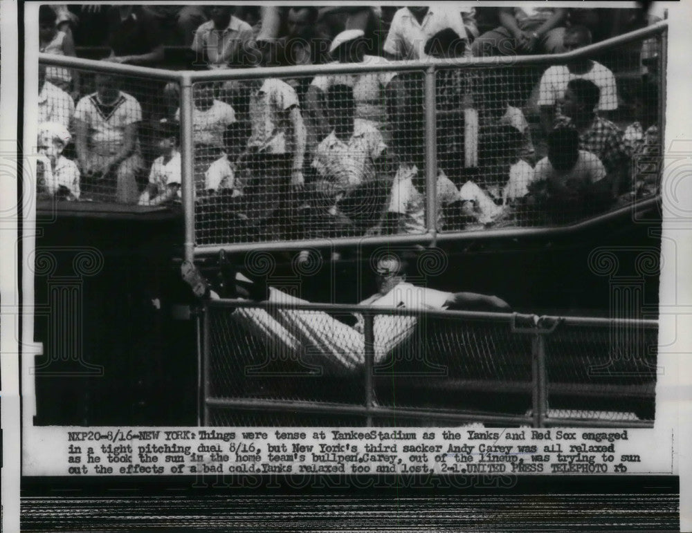 1956 Press Photo Andy Carey of the New York Yankees-Historic Images