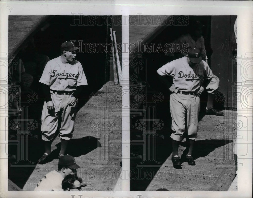 1946 Leo "The Lip" Durocher Of Dogers In Bullpen - Historic Images