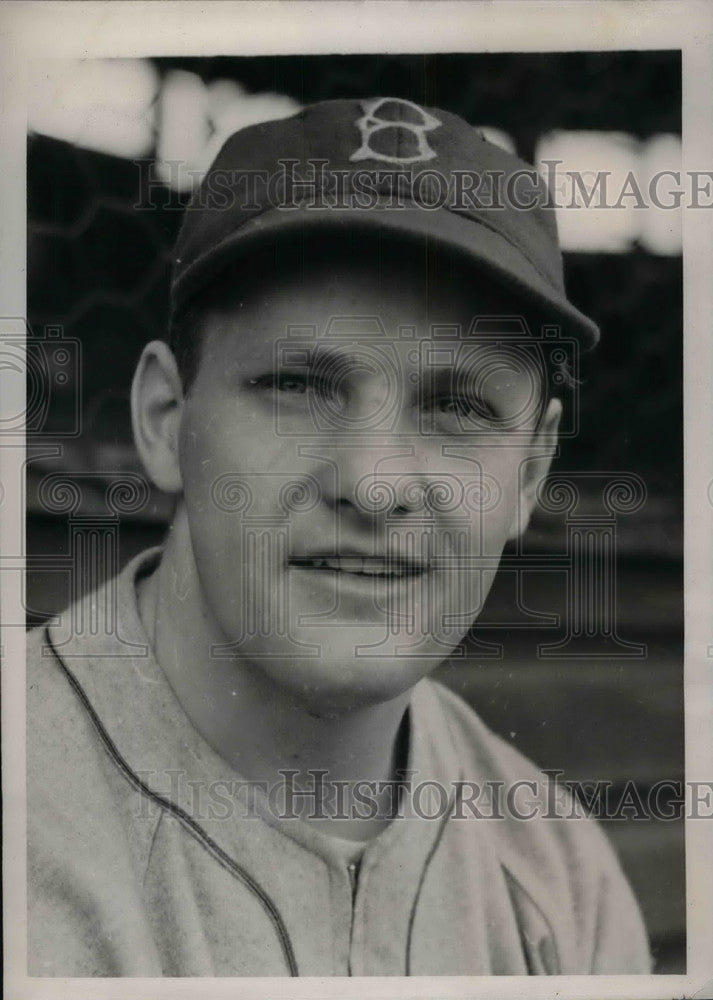1940 First Baseman Berthold Haas Tries Out For Brooklyn Dodgers - Historic Images