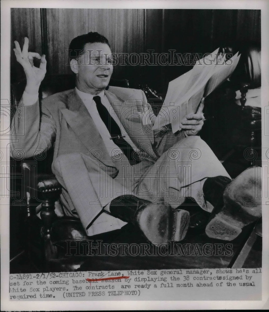 1952 Frank Lane, White Sox General Manager - Historic Images