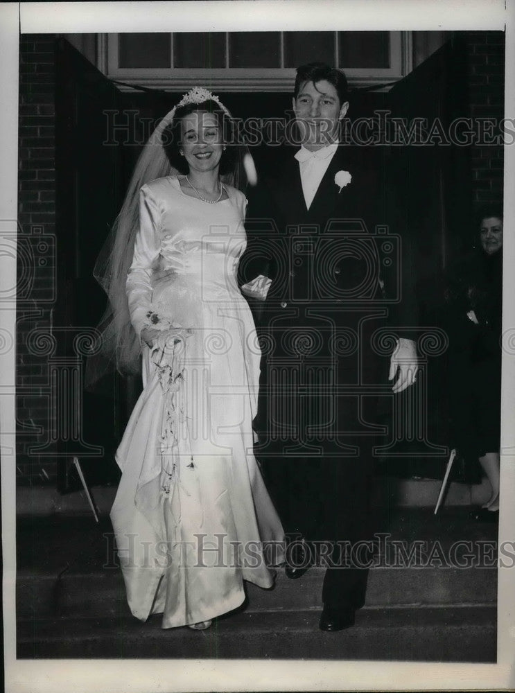 1946 Ken Silvestri Yankee Catcher & Bride Rose Markov - Historic Images