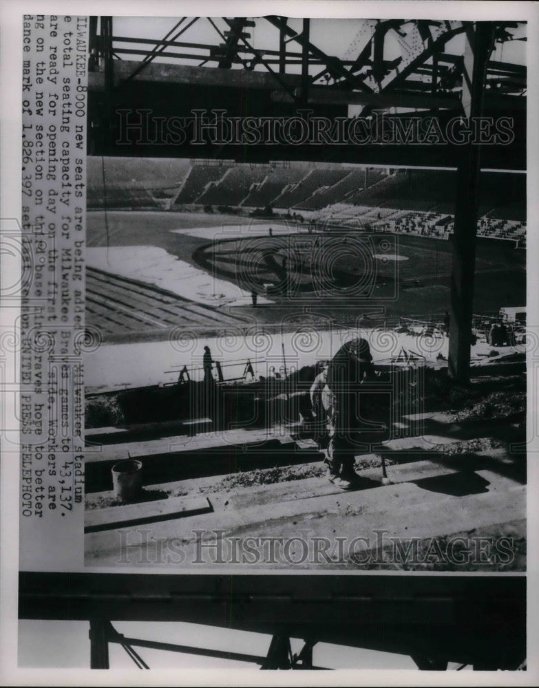1944 8000 New Seats Milwaukee Stadium - Historic Images