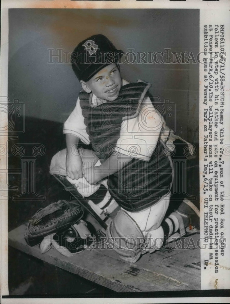1958 Sammy White Jr., Son of Red Sox Catcher Sammy White, Boston - Historic Images