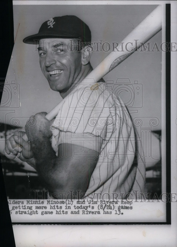 1955 Press Photo Minnie Minosa Jim Rivera Baseball Players-Historic Images