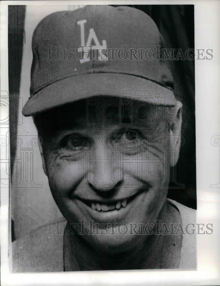 1963 Press Photo Los Angeles Dodgers Manager Walt Alston After Cardinals Sweep - Historic Images