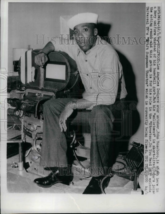 1964 Dodger Catcher John Roseboro in a Navy uniform - Historic Images