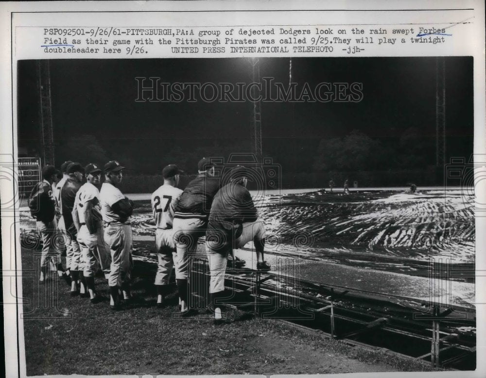 1961 Los Angeles Dodgers Forbes Field Pittsburgh Pirates - Historic Images