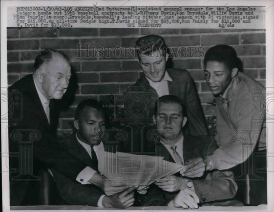 1963 Press Photo Red Patterson, Asst. Gen. Manager for the Los Angeles Dodgers - Historic Images